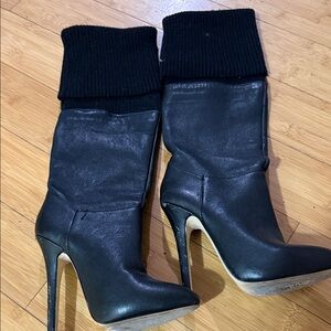 Source Unknown Black Heeled Boots